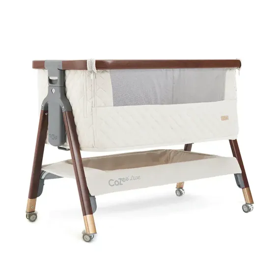 Колыбель приставная Tutti Bambini CoZee Luxe Walnut Cream с колесами