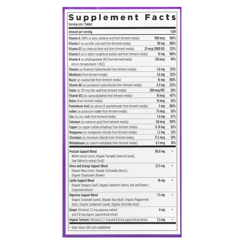 New Chapter, 40+ Every Man's One Daily Multi, мультивитамины для мужчин, 72 растительные таблетки