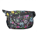 Сумка женская/для девочки Alingar, 250х300х110 мм, "Цветы", рем.через плечо, 1 отделение, влагост. текстиль, внеш. карманы, розовый (цветочный узор)