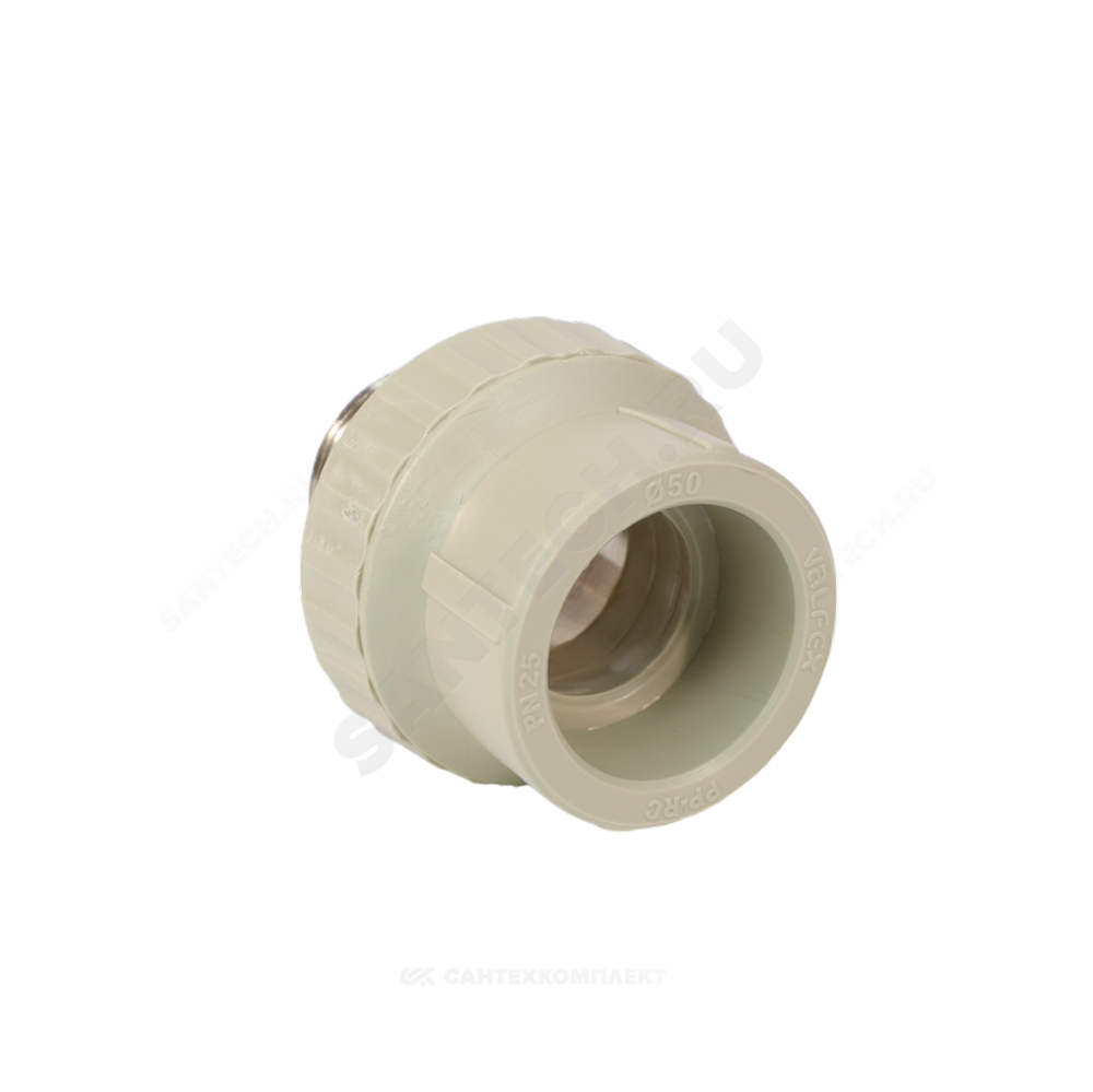 Муфта PP-R комбинированная серая Дн 50х1 1/2" НР под ключ VALFEX 10135050Г