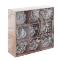 GAEM Набор из 9шт Украшение новогоднее "Шар", D8см, L24,6 W8 H24,6см