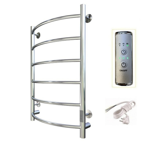 Полотенцесушитель электрический ЛЦ 80х40 6 перекл ДУГА унив  (скрыт подкл, таймер,263 Вт) ТРУГОР