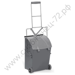 Совок Filmop для сбора мусора на колесах серый (15л)