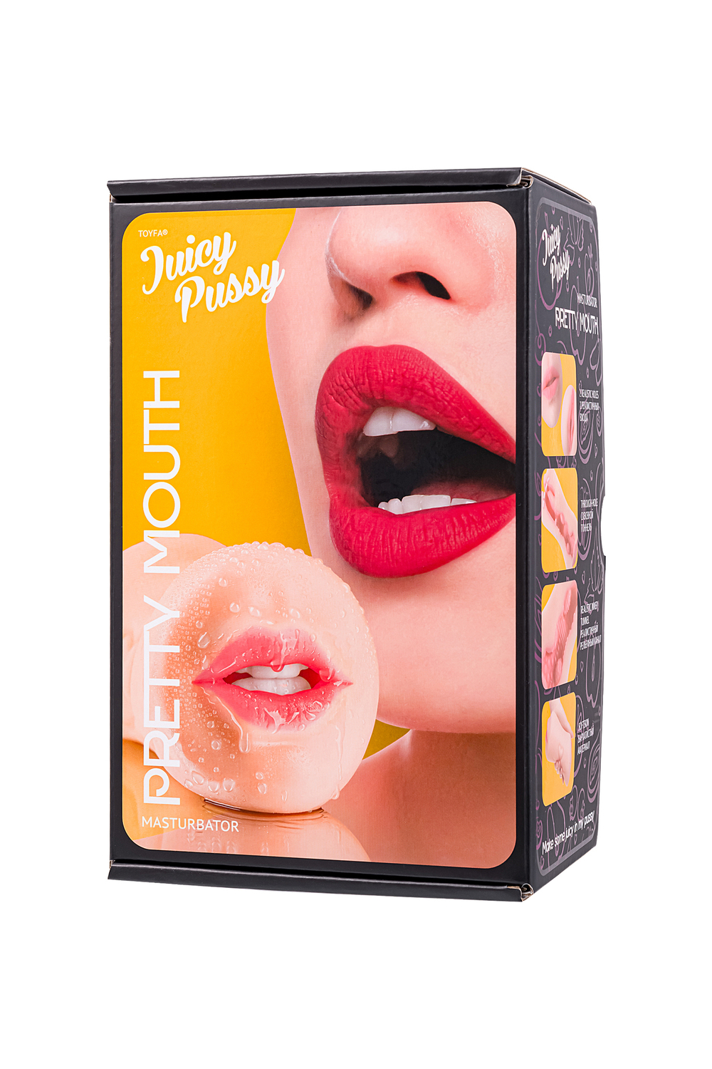 Мастурбатор реалистичный Juicy Pussy by TOYFA Pretty Mouth, рот и вагина, SoftSkin, телесный,17 см