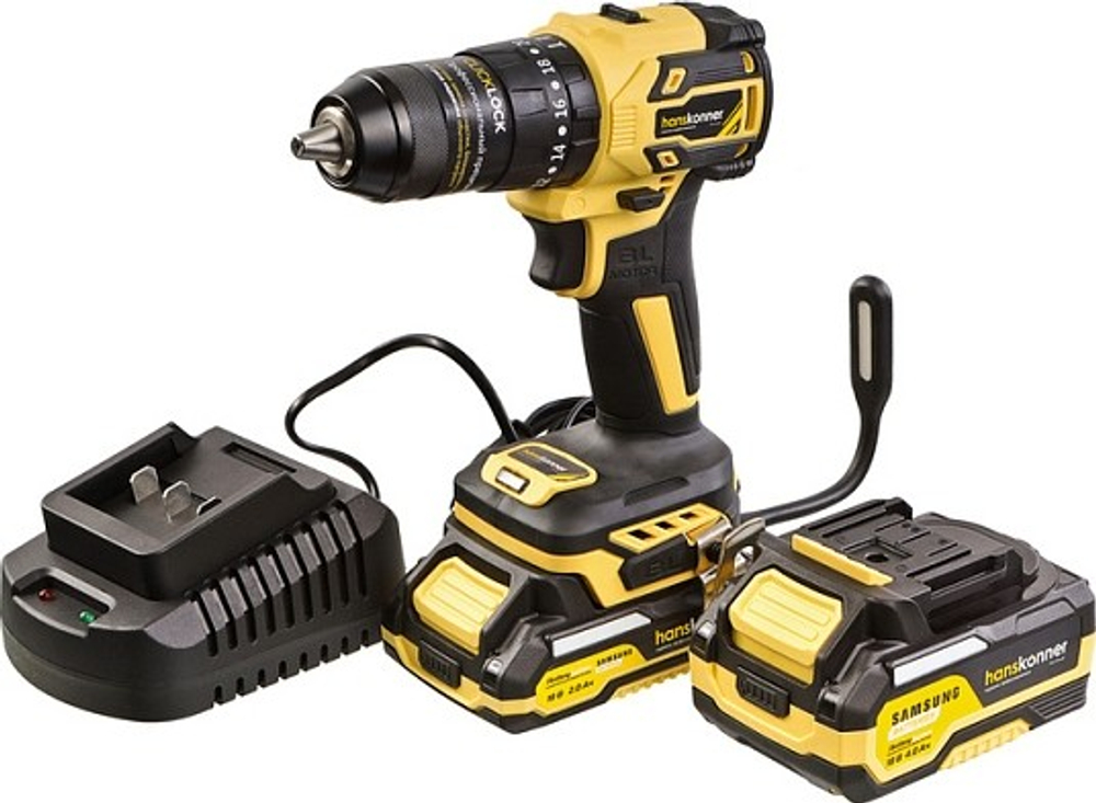 Дрель-шуруповерт аккумуляторная HANSKONNER HCD2065PRO