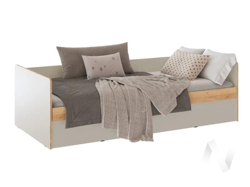 Кровать 0;9м с подъемным механизмом Подростковая Асцелла (кашемир/дуб крафт золотой)