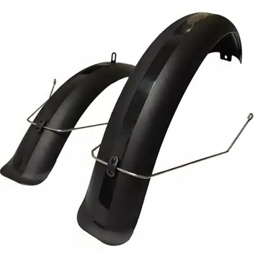 Крылья Fat bike 20", комплект переднее/заднее, пластик, с "усами", черные