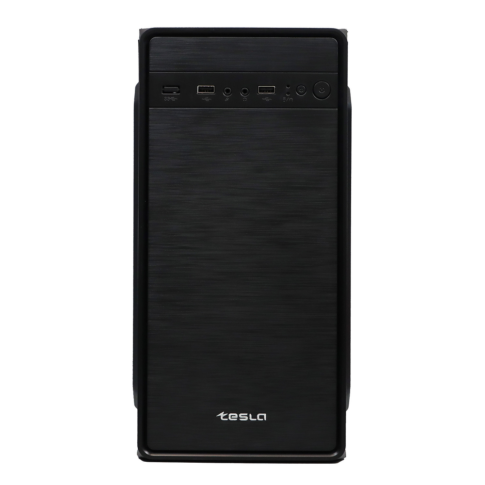 Корпус TESLA 1708BM, Без БП, mATX, чёрный, 2xUSB2 (TSL-1708-BM)