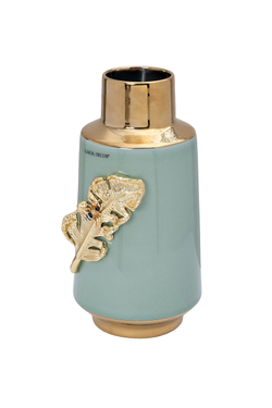 Ваза декоративная керамическая 13х14х28см Garda Decor с золотым декором