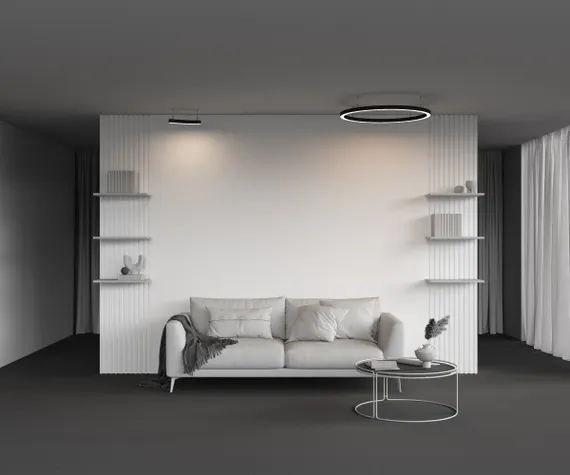Радиусный профиль 35x35 D800мм 1/8 круга черный Led Strip alm-3535r-b-d-45°-0.8m