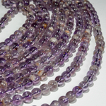 Ауралит натуральный (кварц с включениями), бусины в форме шара, 8,8мм