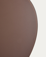 Уличный стол Erice из алюминия и закаленного стекла коричневого цвета, 120 см