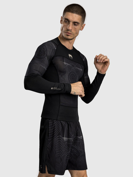 Рашгард Venum G-Fit Air Deep Black/Desert Sand L/S