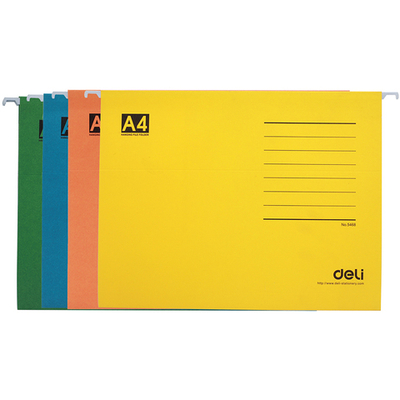 Папка подвесная Deli, А4, ассорти