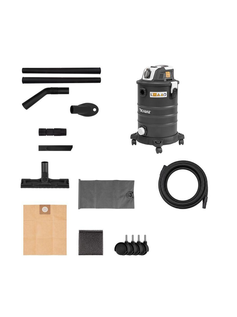 Пылесос строительный KR30 1400Вт 30л 4м Kranz KR-16-1117
