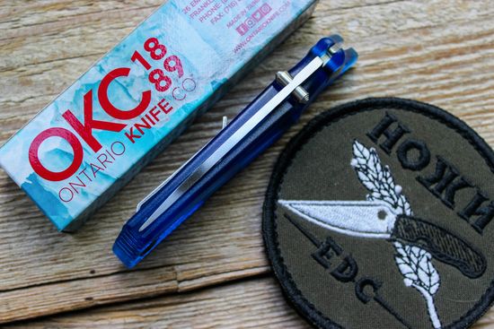 Складной нож Ontario 8798SB Wraith Ice Series Glacier c клинком из стали 1.4116 Krupp (X50CrMoV15) рукоять ABS-пластик