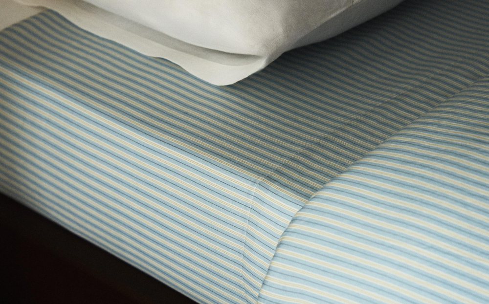 Простыня Zara Home сатин, хлопок 100%, в полоску, 6155/089