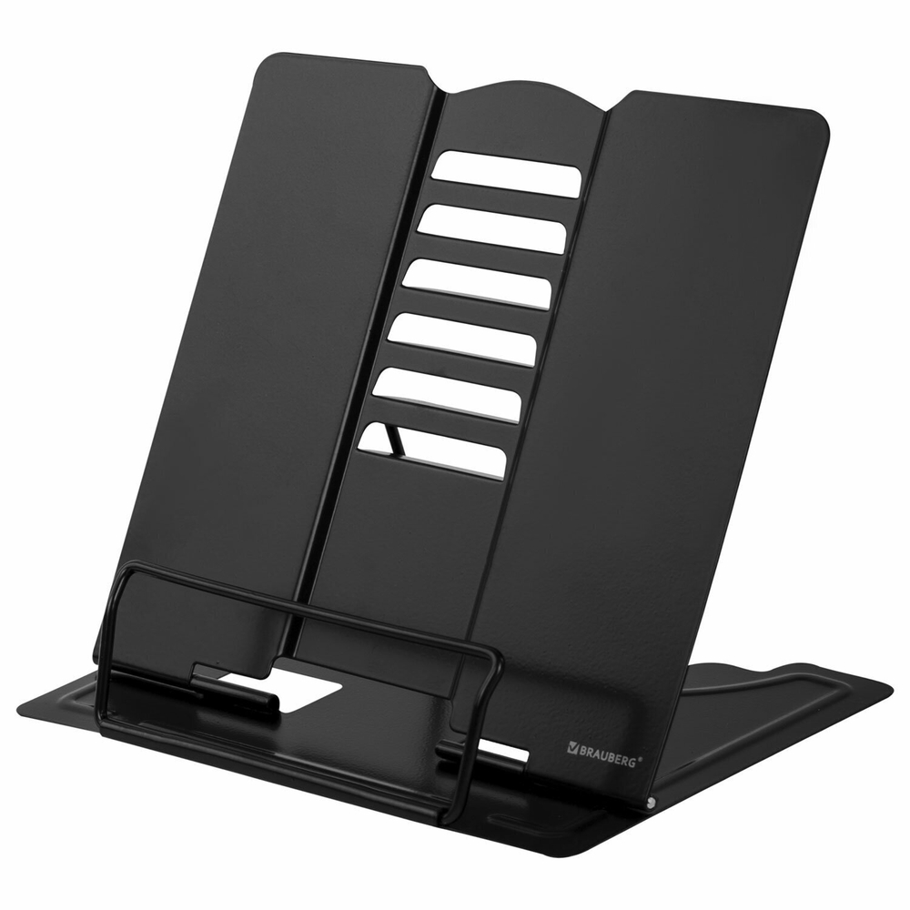 Подставка для книг и учебников BRAUBERG Black регулируемый наклон металл (2 штуки в упаковке)