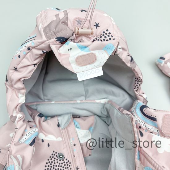 Комбинезон демисезонный "Единороги" пудра