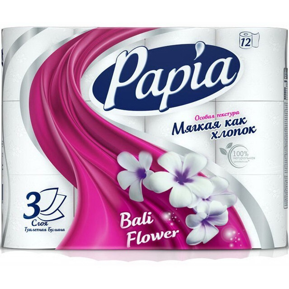 Papia Т/б 3-х сл. Балийский цветок 12 шт *7 *105