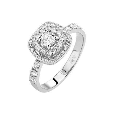 Кольцо с бриллиантами  из белого золота JA-K-К6213233