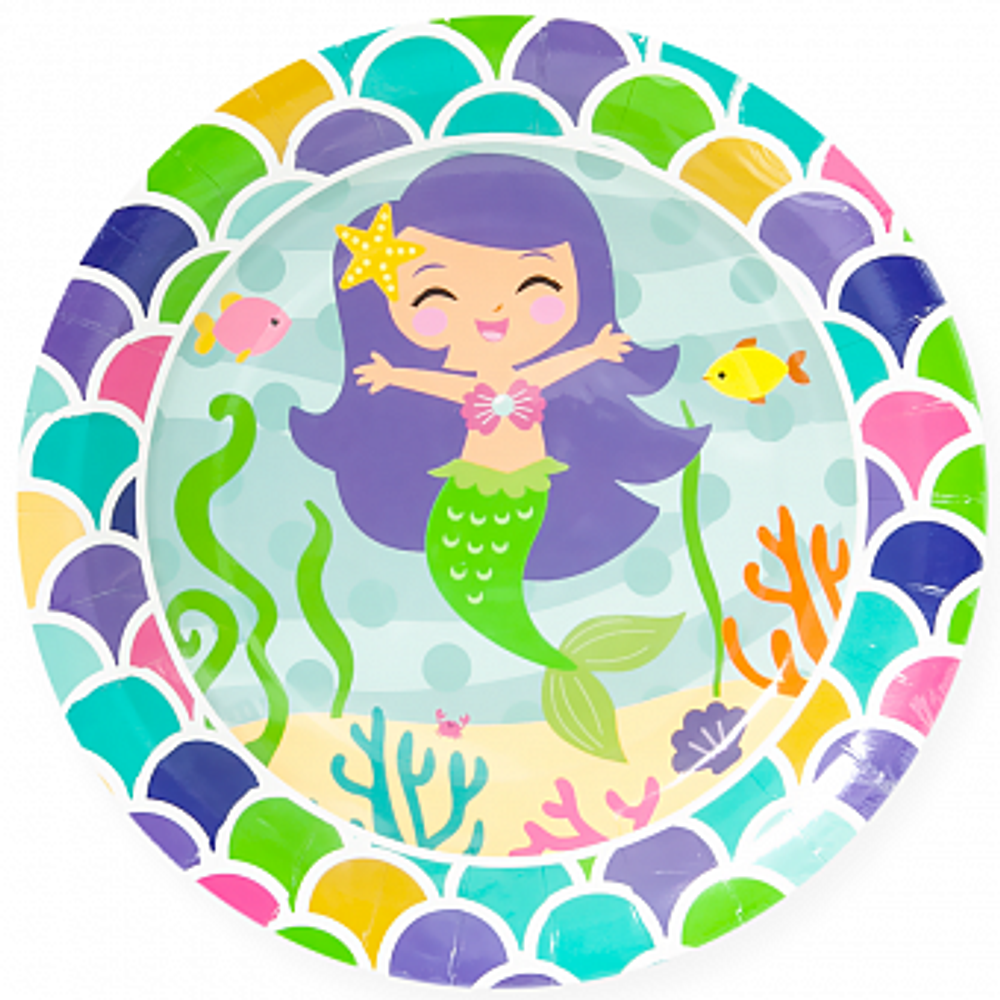 Распродажа Тарелки (7''/18 см) Милая Русалочка, 6 шт.