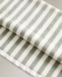 Zara Home - Красочное полосатое банное полотенце, зеленый, 50х90 см