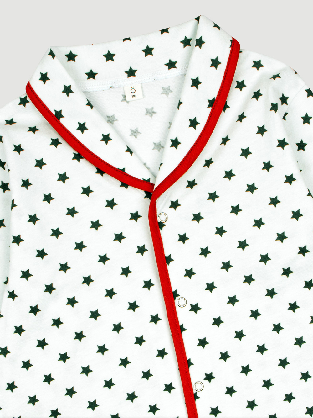 Пижама с воротником Mjölk Green Stars, уценка