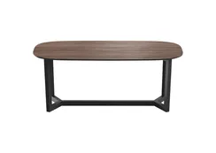 Стол обеденный Cross 2 200*95 см (орех, черный)