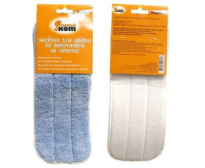 Насадка МОП для швабры плоская микрофибра на липучке 12х32см МОРМ-1-Н 310307 Рыжий Кот