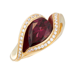 Кольцо с Родолитом и Бриллиантами, R0123-2/4