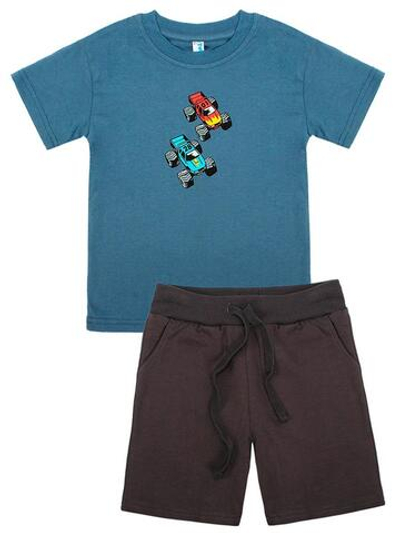 Комплект д/мальчика (футболка+шорты) M1128KF-3/6 р.110 т.голубой/т.серый (Такро), 1 шт.