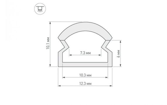 Профиль Arlight WPH-LINE-1210R-2000 OPAL 023303