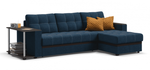 Угловой диван Атланта Люкс Рогожка Мальмо синий