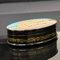 Шкатулка "Большой театр" (Ручная роспись Холуй)