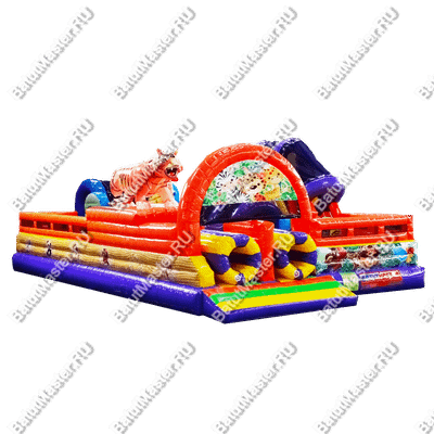 Коммерческий надувной батут "Дикая Африка" 10*6*4 м