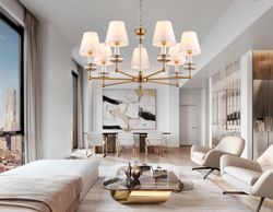 Ambrella Подвесная люстра с абажурами и хрусталем Classic LH71023