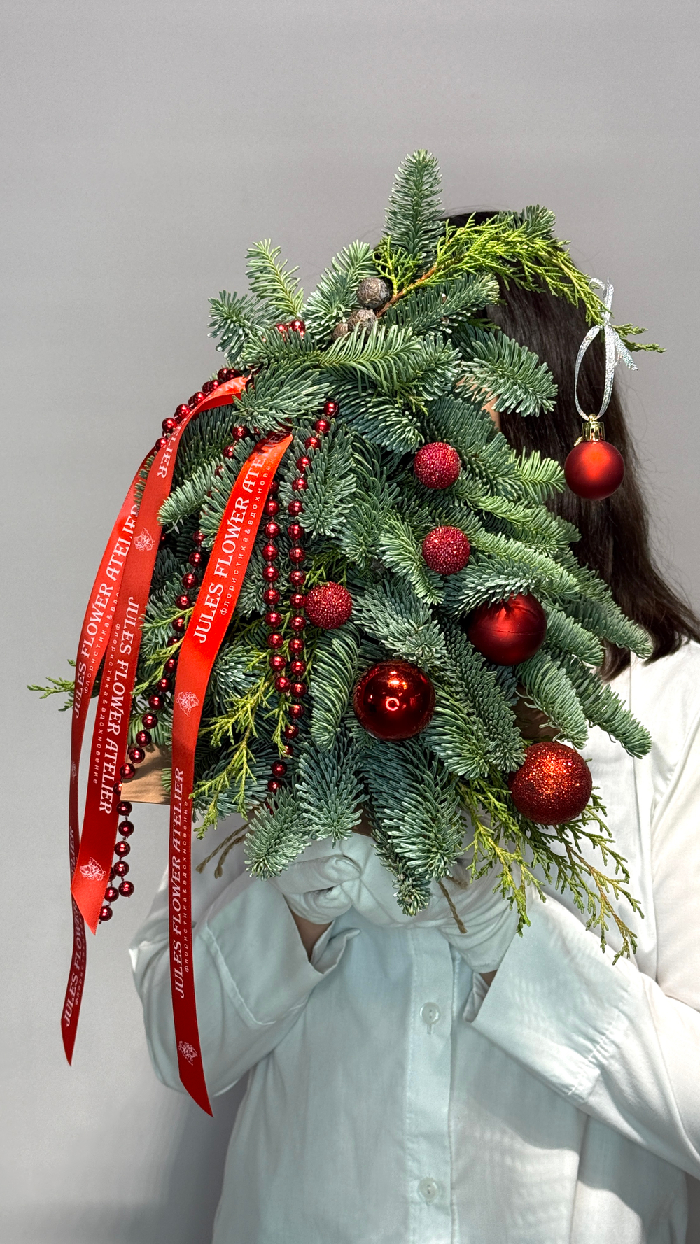 «Хвойное заклинание» композиция с елью Нобилис на Новый год