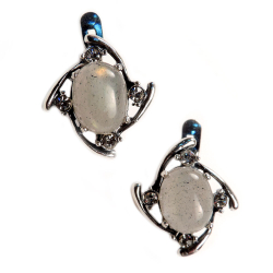 Серьги "Пиквик" лабрадор, циркон