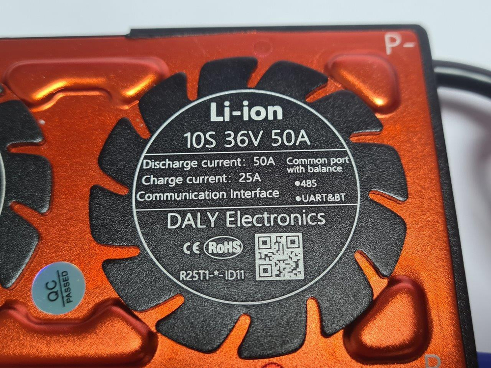 Плата контроля BMS Smart  Li-ion  10S 36V 50A
