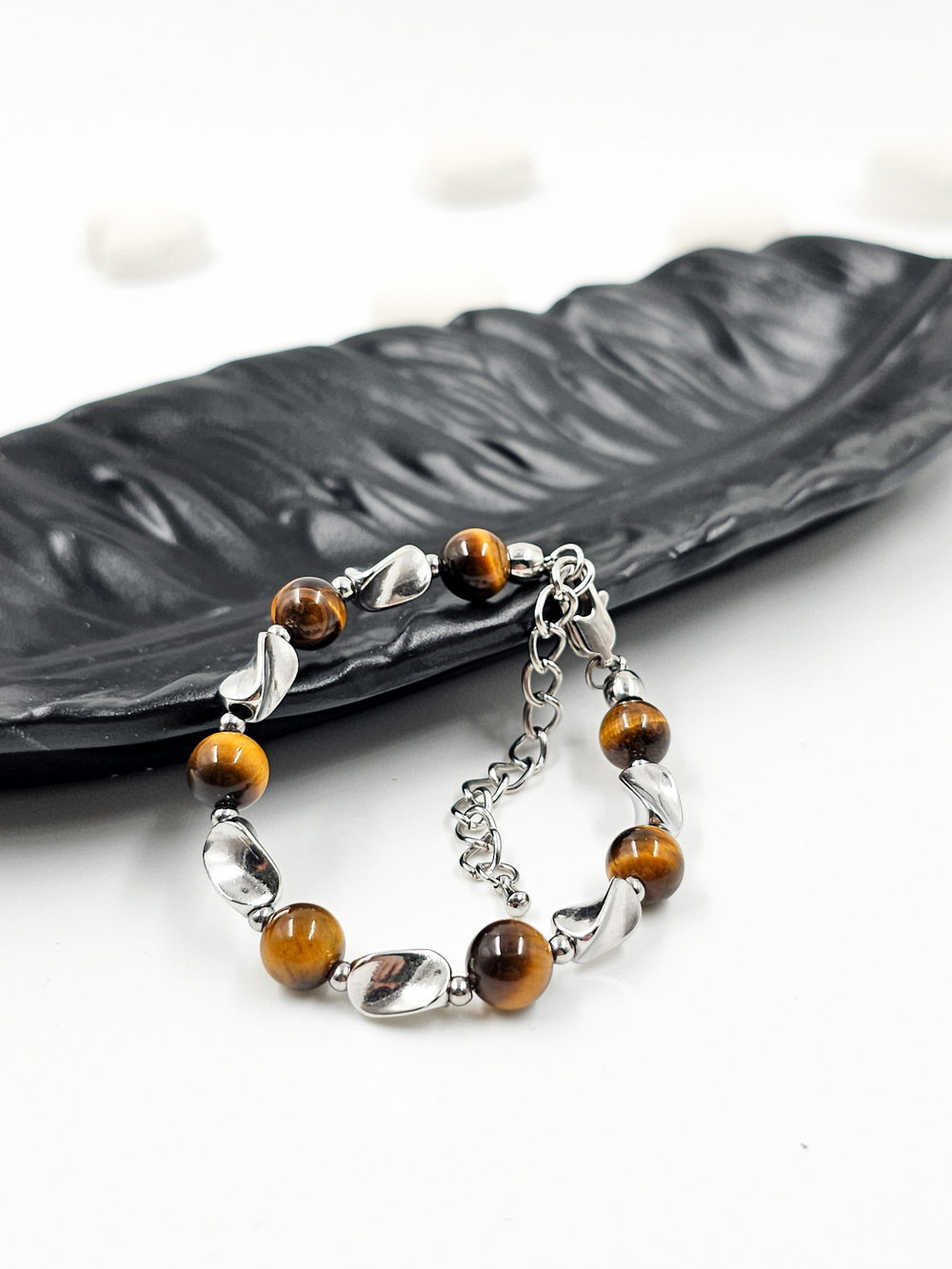 Браслет женский из камня тигровый глаз