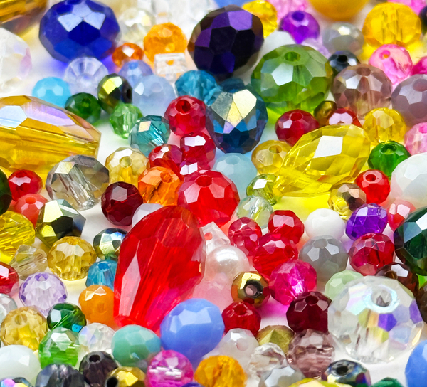 МБ-0 Хрустальные бусины, форма: МИКС, цвет: МИКС, 25 гр.