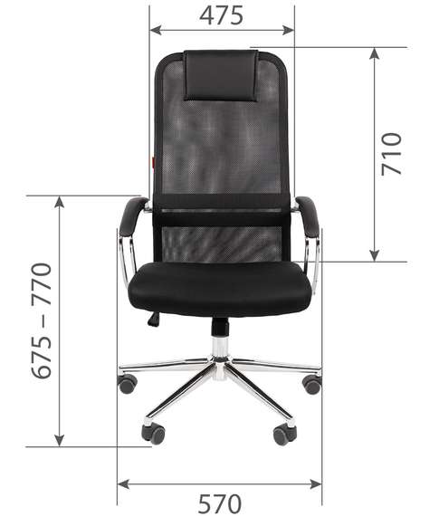 Офисное кресло Chairman 612 Россия серый, хром