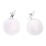 Зажимы для сосков с белым пушком Bior Toys NTB-80604