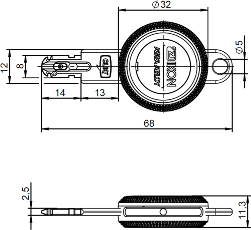 Ключ eCLIQ N109,V=E1