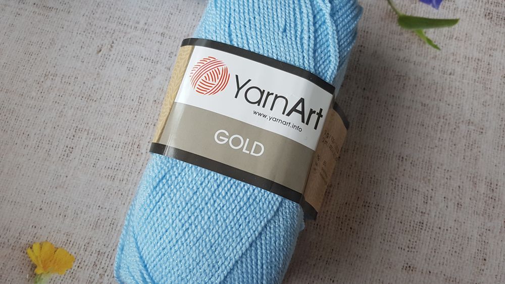 Пряжа YarnАrt &quot;Gold&quot; 9355 голубой