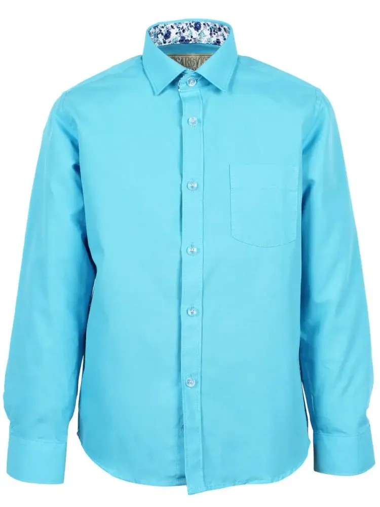 Бирюзовая рубашка для мальчика TSAREVICH