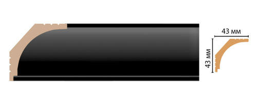 Плинтус потолочный DECOMASTER D109-195ДМ (43*43*2400мм)