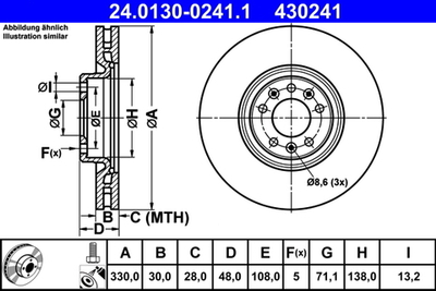 ATE - 24013002411-ATE - Brake Disc