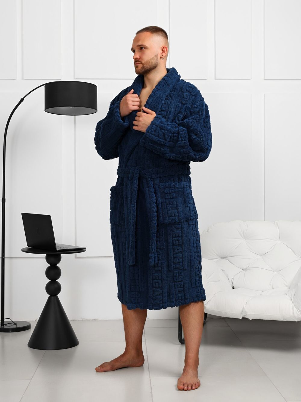 Халат мужской Идеал-3 Виотекс СИНИЙ